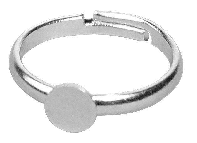 Osnova za prstan 6mm, bn, 2 kos