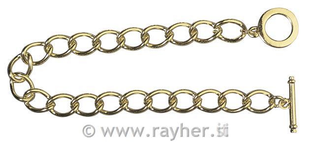 Zapestnica veriga z zaključkom, 18 cm