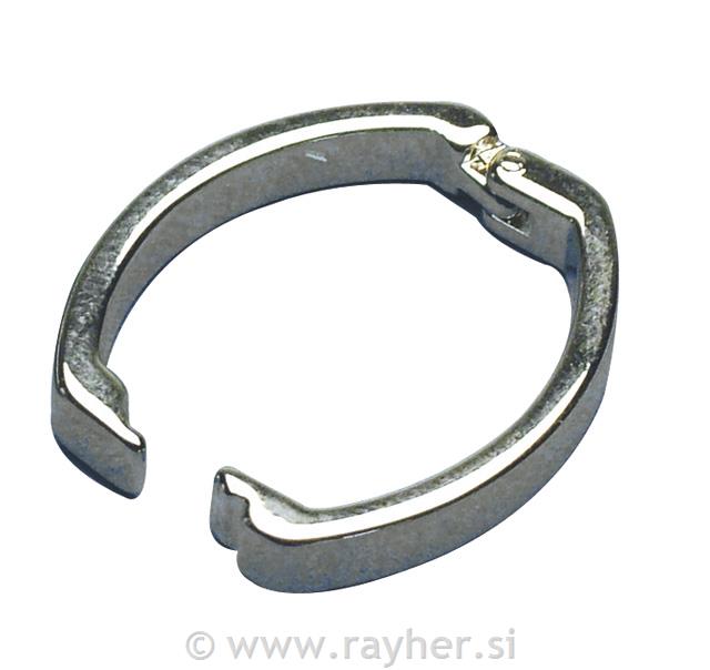 Chain catch clip, silver, 25x20mm, tab-b