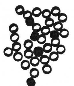 Crimp, black, 1.4/2 mm o, t-bag 50pcs.
