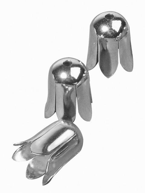 Zaključek Tulip, srebrn, 6x12 mm, 4 kom.