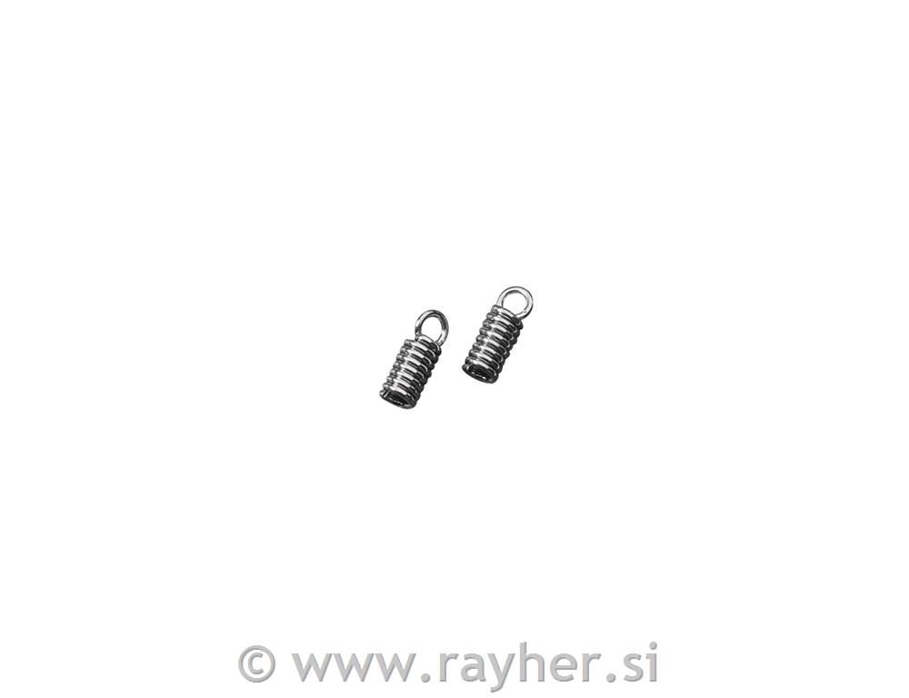 Connection f. leather strings, 2mm o, pl