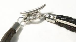 End cap w. eye, 5mm o, platinum, tab-bag