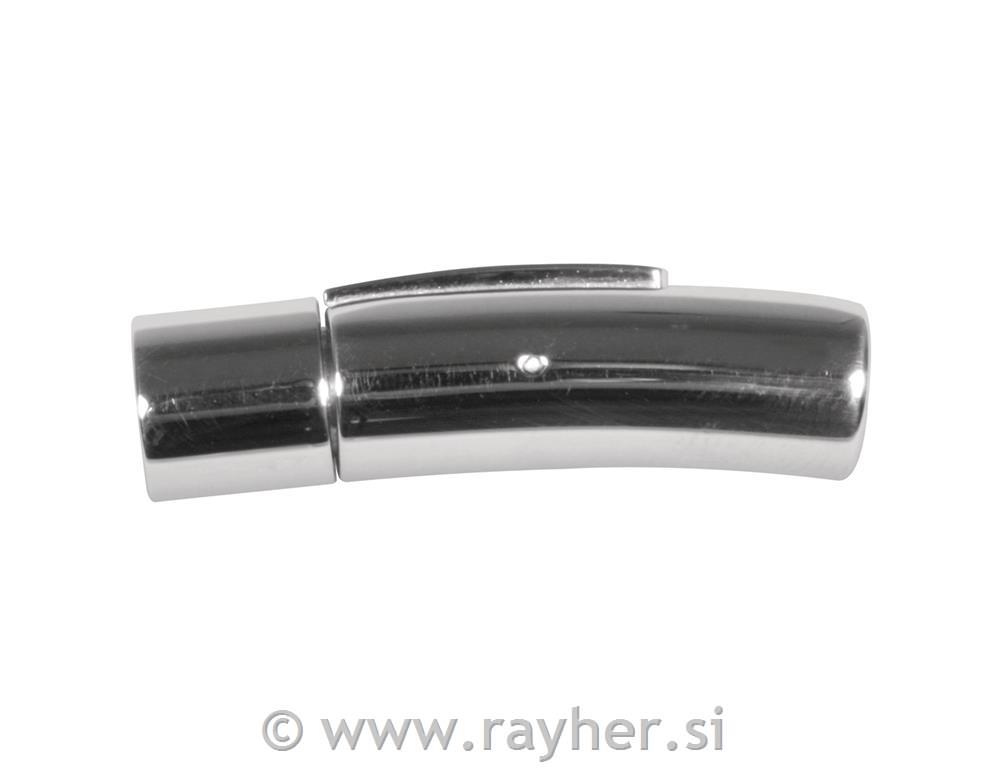 Stainless steel pressure clasp, platinum