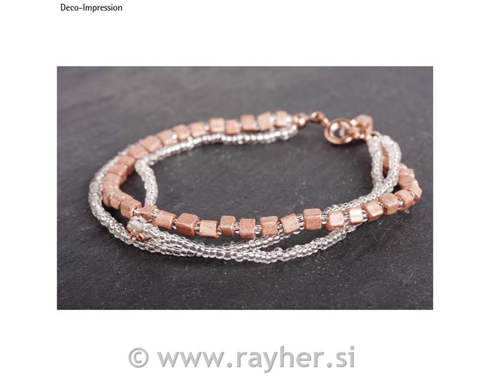 Verižica z zaključkom, 2mm, pink zlata, 78cm, +5cm zaključka