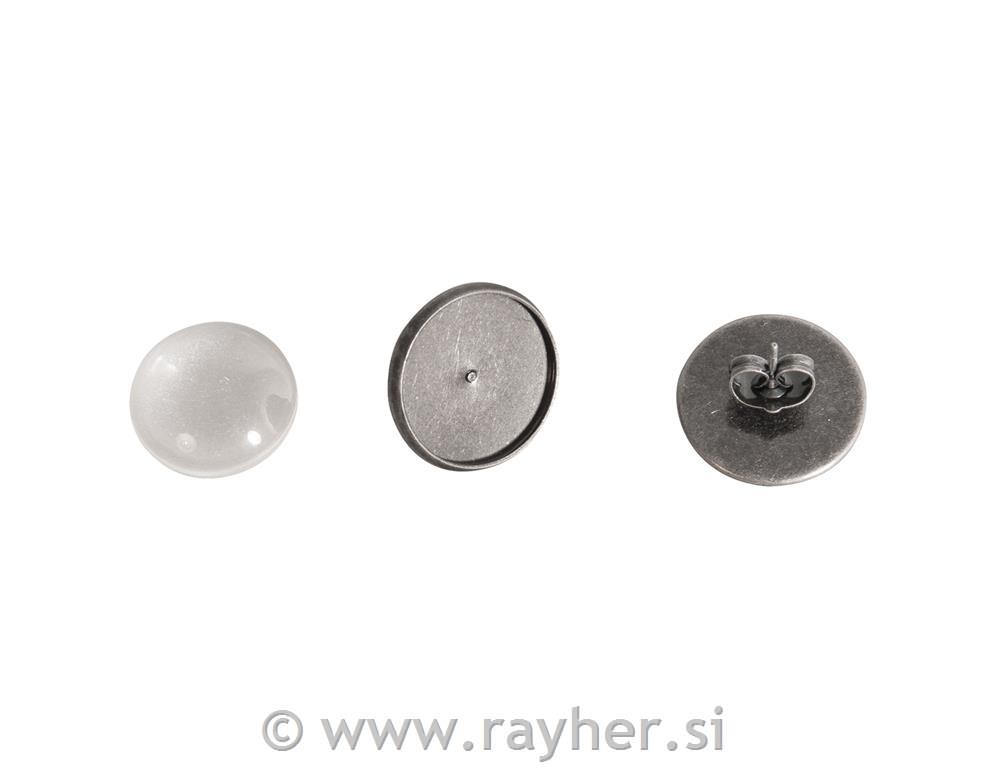 Metal enclosure: Ear studs, 1,6cmo, oxid