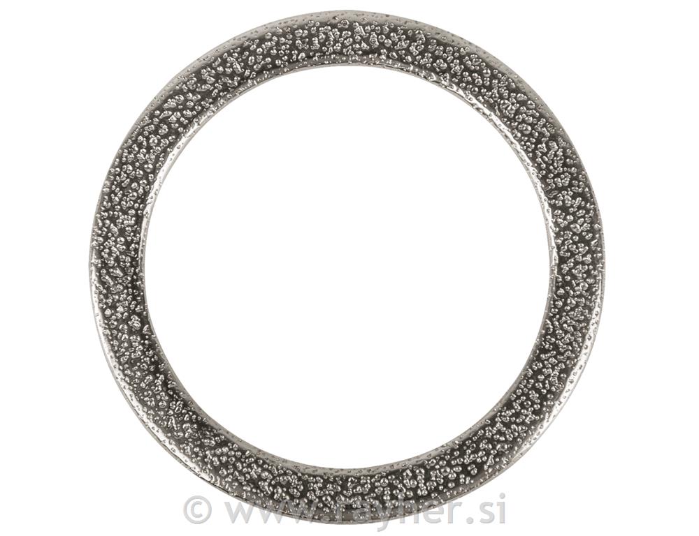 Kovinski obroč, staro srebro, 37mm, 1 kos
