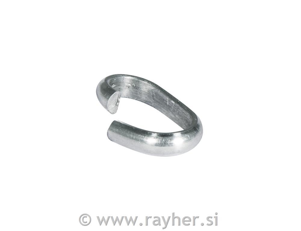 Obroček, platina 12x7x2 mm, 8 kosov