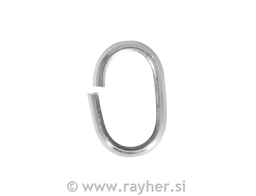 Obroček, platina 12x7x2 mm, 8 kosov