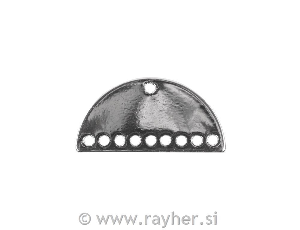 Držalo za uhane, 9 lukenj, srebrno, 22x10cm, set 5