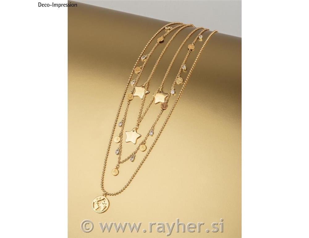 Kov.obesek, Zvezda, zlat, 19x9mm, 2 kosa