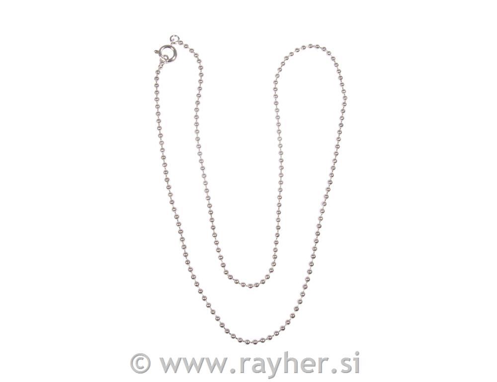 Verižica s kroglicami, 1.5mm, srebrna, 42cm