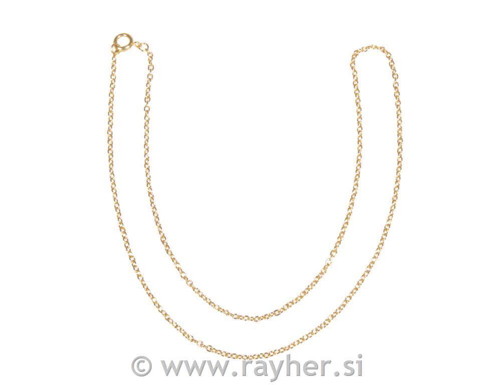Link chain45cm, 2x3mm, tab-bag 1pcgold