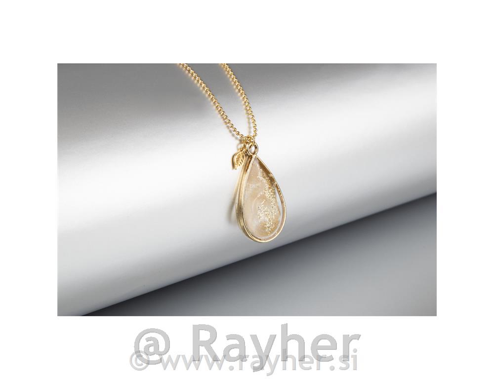 Kovinski obeski, zlat: krog, kapljica, pravokotnik, set 3