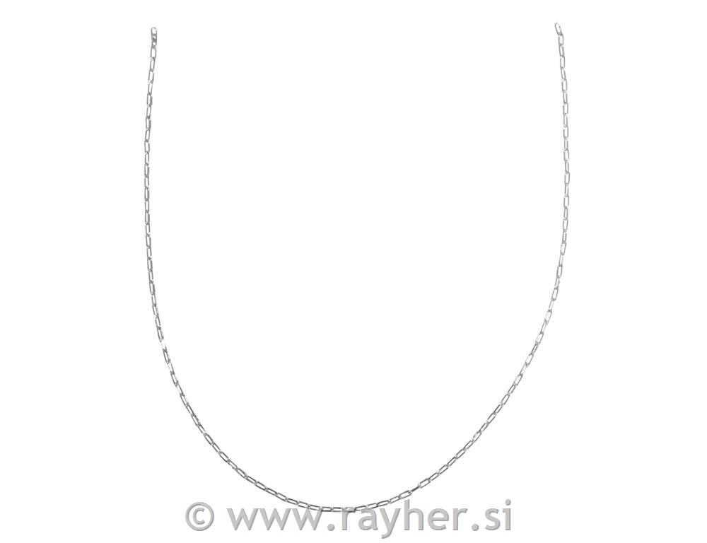 Link chain Paperclip, silver, 0.8x3x7mm, 80cm long, 1pc