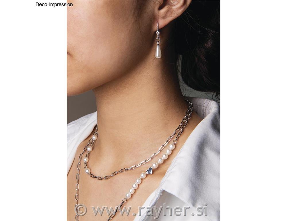 Link chain Paperclip, silver, 0.8x3x7mm, 80cm long, 1pc