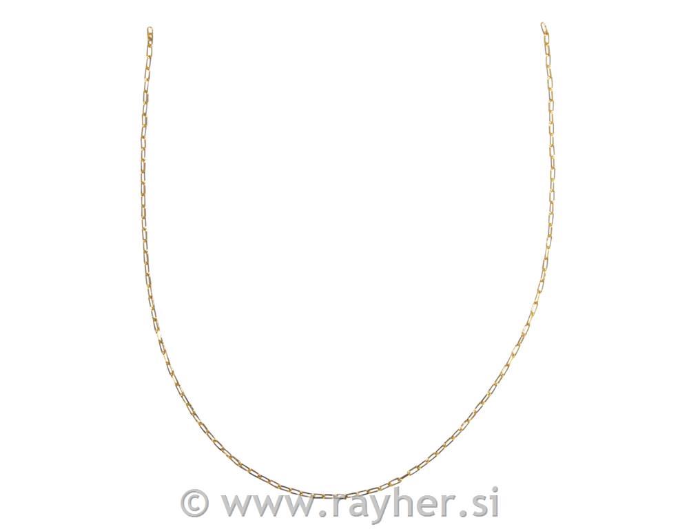 Verižica, zlata, 0.8x3x7mm, 80cm