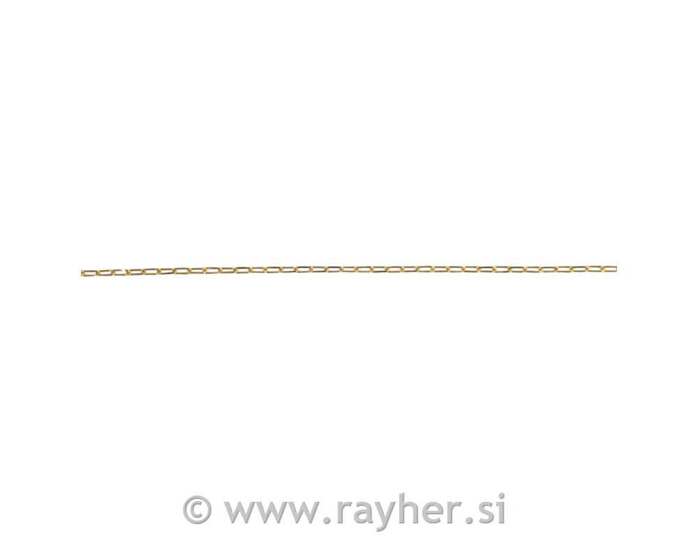 Verižica, zlata, 0.8x3x7mm, 80cm