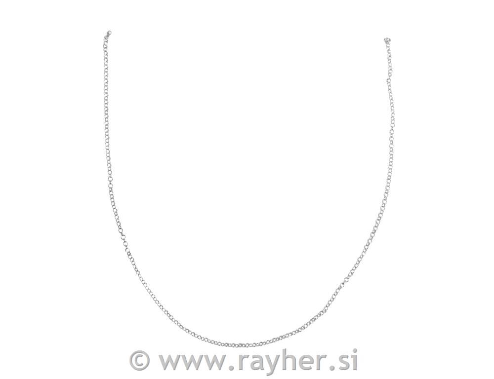 Link chain Rings, silver, ring 4mm, 80cm long, 1pc