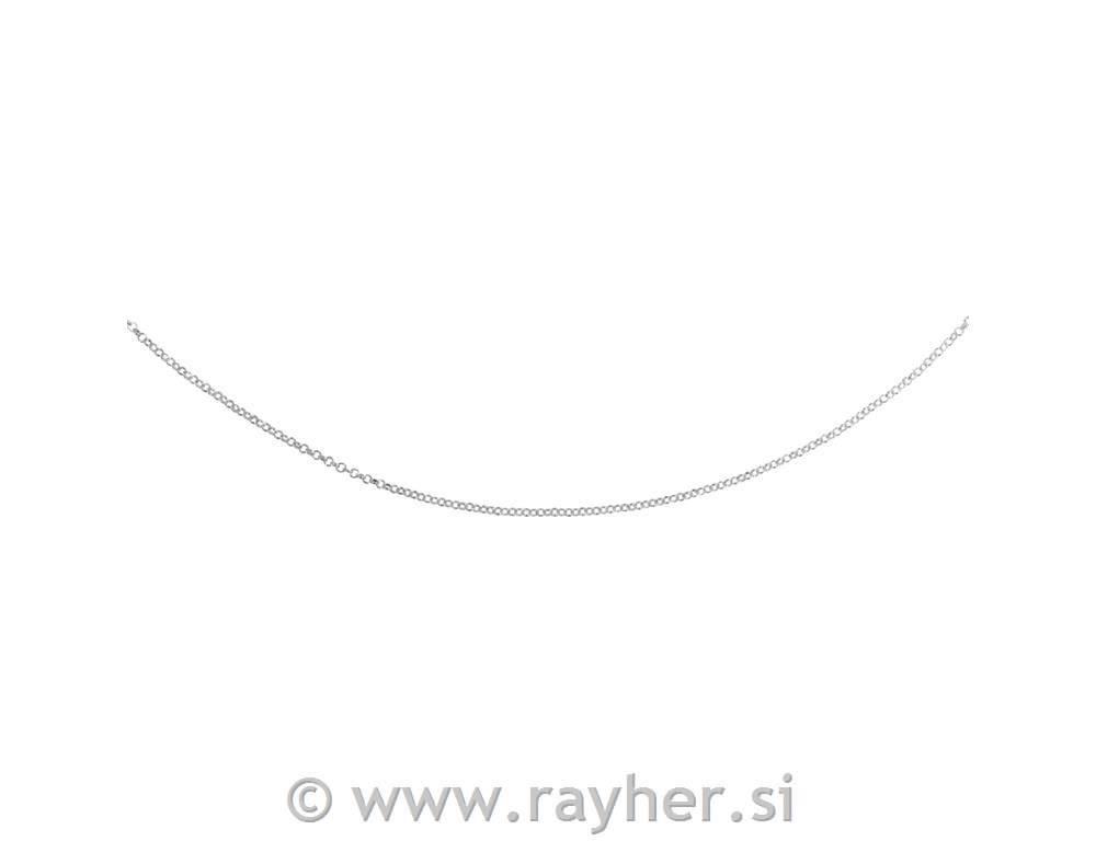 Link chain Rings, silver, ring 4mm, 80cm long, 1pc