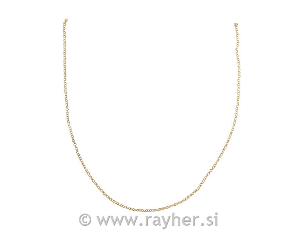 Link chain Rings, gold, ring 4mm, 80cm long, 1pc