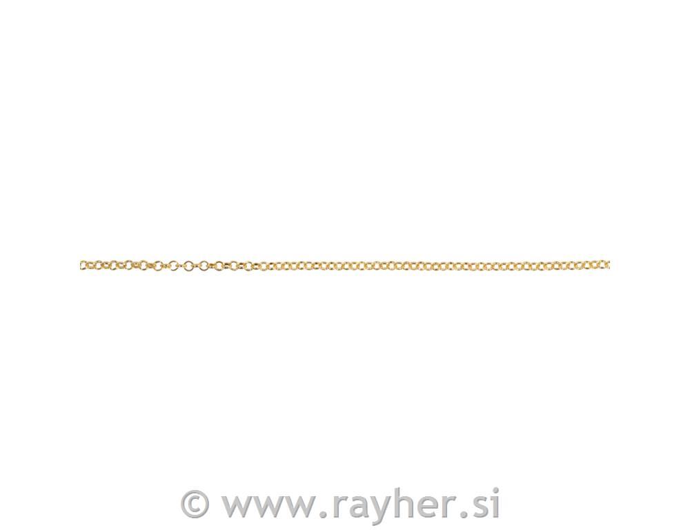 Link chain Rings, gold, ring 4mm, 80cm long, 1pc