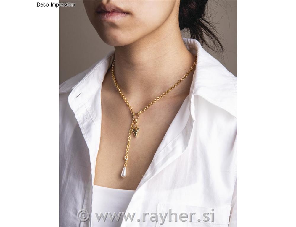 Link chain Rings, gold, ring 4mm, 80cm long, 1pc