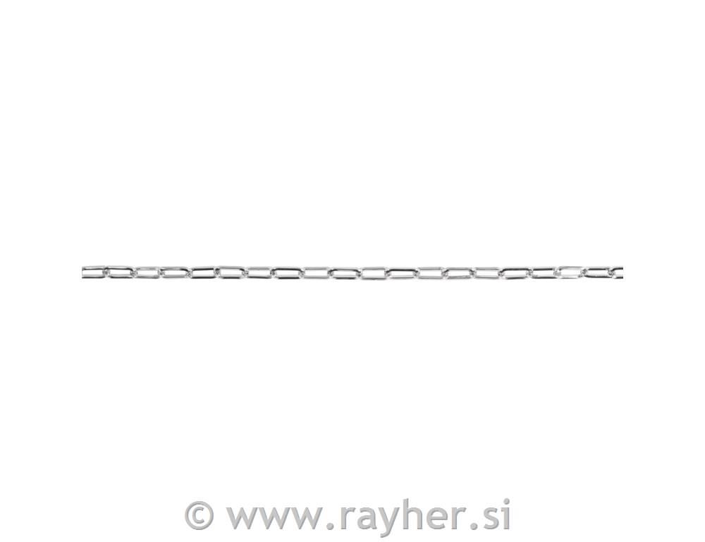 Verižica, srebrna, 1.5x17x6.5mm, 80cm