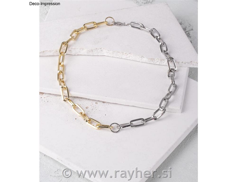 Verižica, srebrna, 1.5x17x6.5mm, 80cm