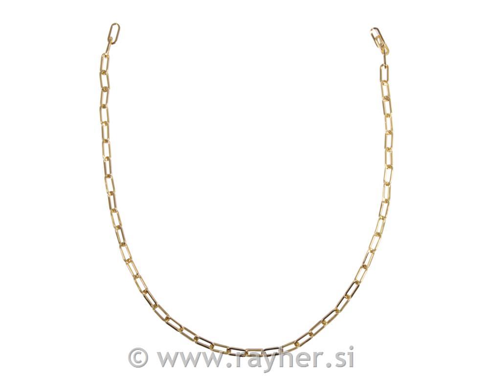 Verižica, zlata, 1.5x17x6.5mm, 80cm