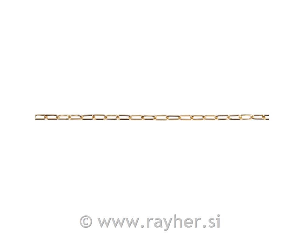 Verižica, zlata, 1.5x17x6.5mm, 80cm