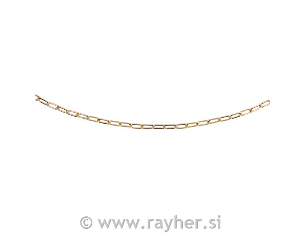 Verižica, zlata, 1.5x17x6.5mm, 80cm