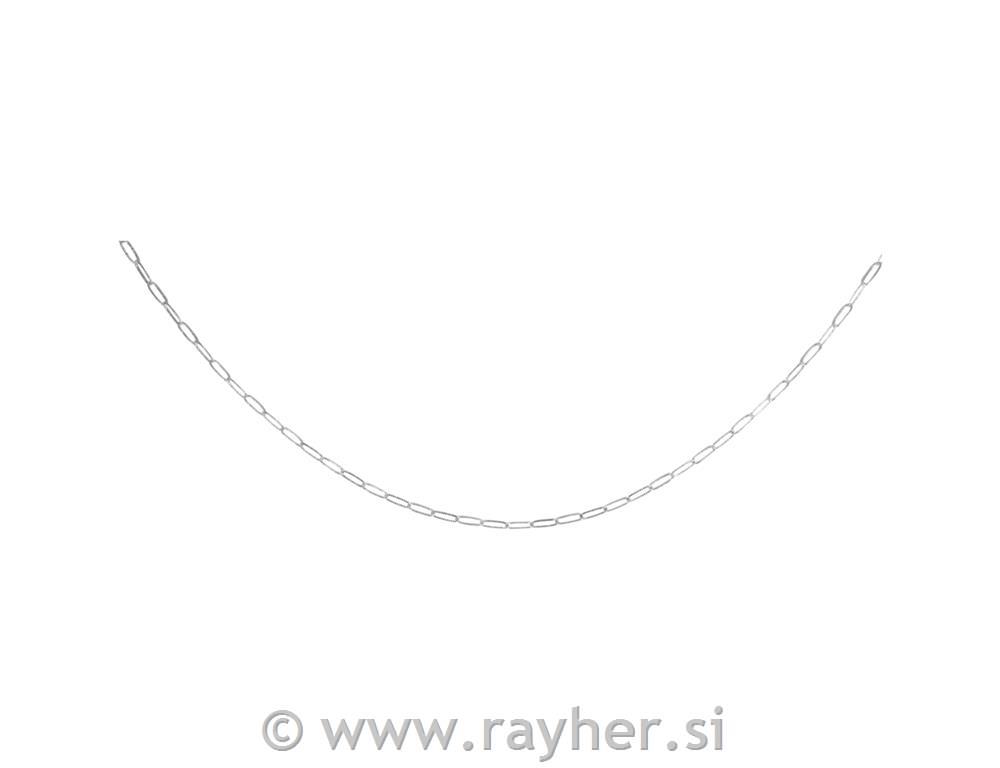 Link chain Embossed paperclip, silver, 1.2x5.4x15mm, 80cm long, 1pc