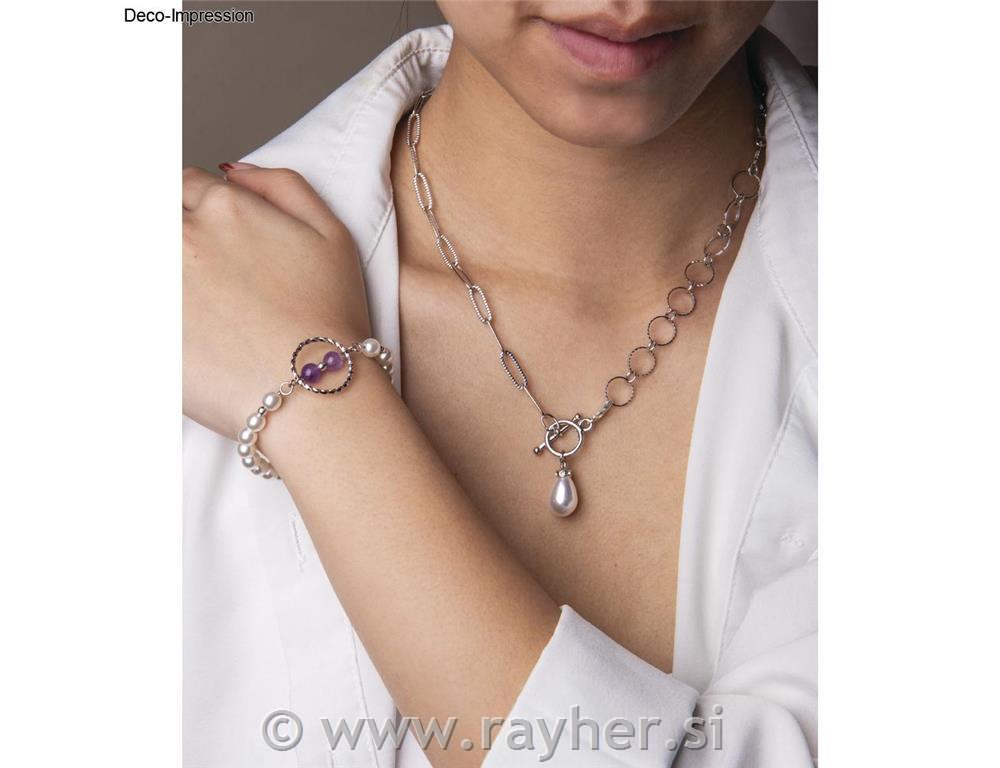 Zaviti kovinski obročki 10 mm, srebrni, 10 kos