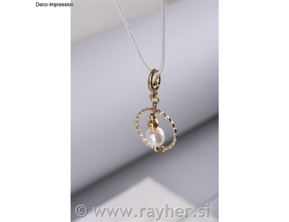 Twisted metal ring 20mm, gold, 6pcs