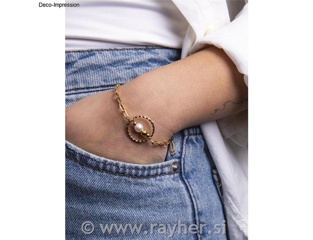 Twisted metal ring 20mm, gold, 6pcs