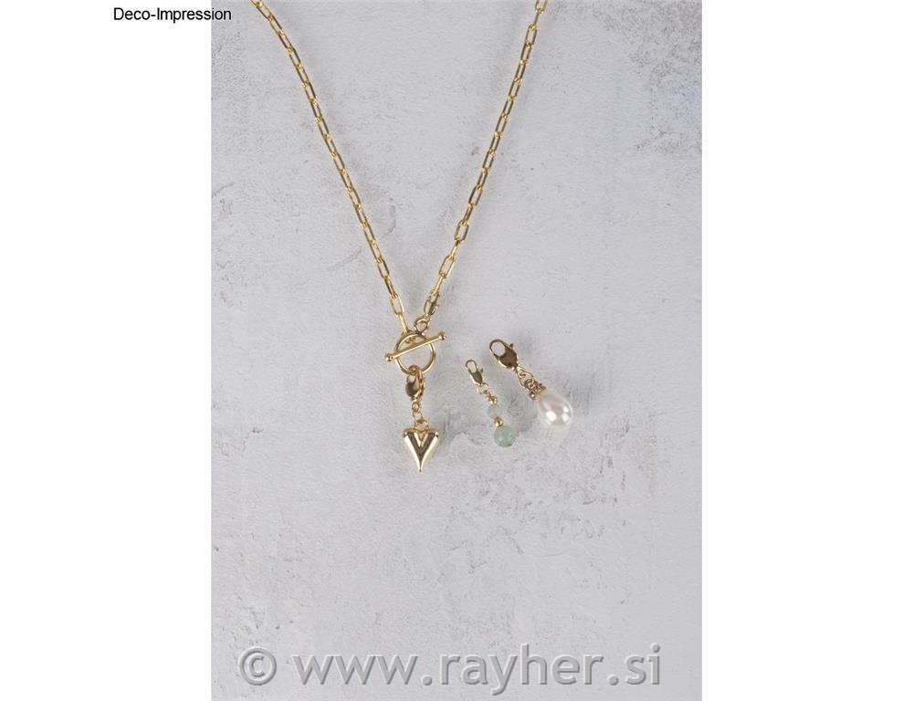 Filigranska sponka, 14mm, zlata, 1 kos