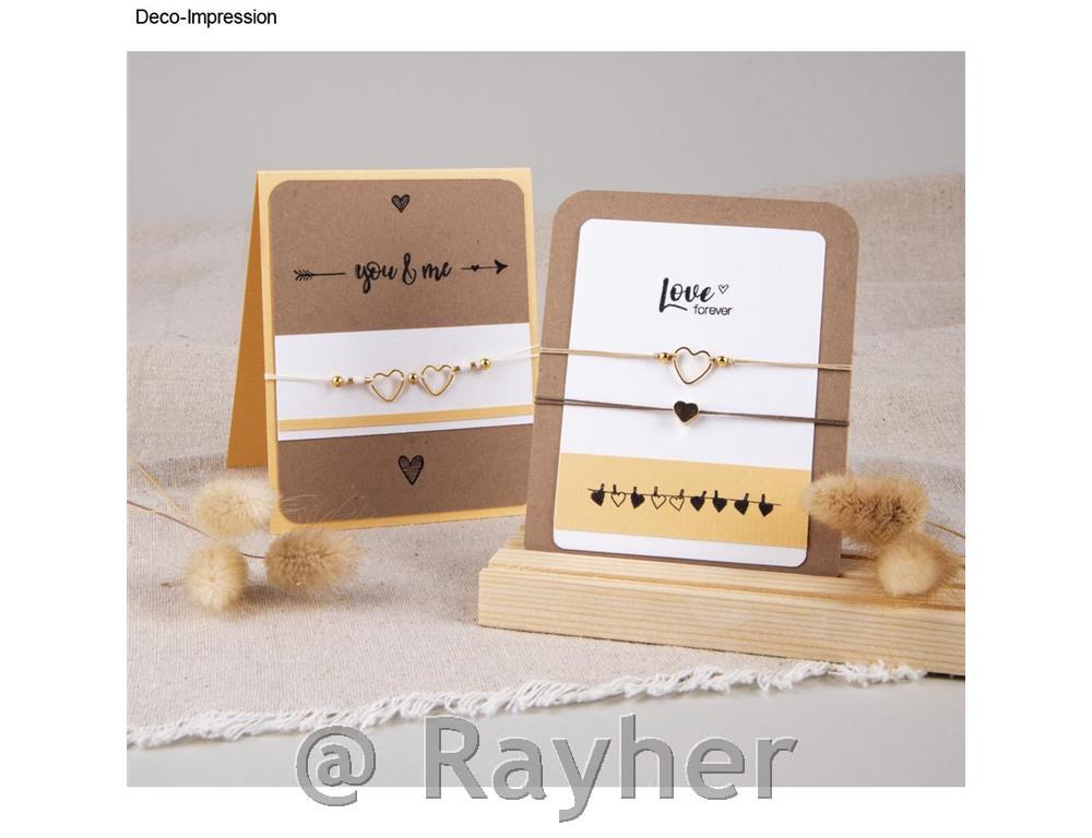 Dekorativni element Srce,, 3x zlata, 3x srebrna, 10x11 mm, 6 kosov