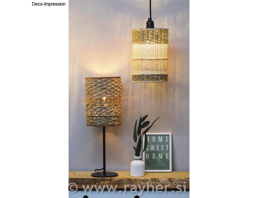 Leseni obročki za svetilke, naravni, o 17 cm, 7 kom