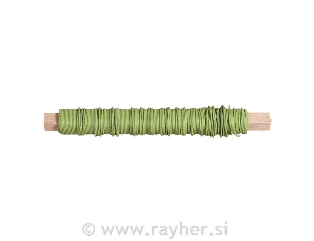 Paper covered wire, 0.55mm o, Hauser light green, on a wooden reel 50g, tab-bag