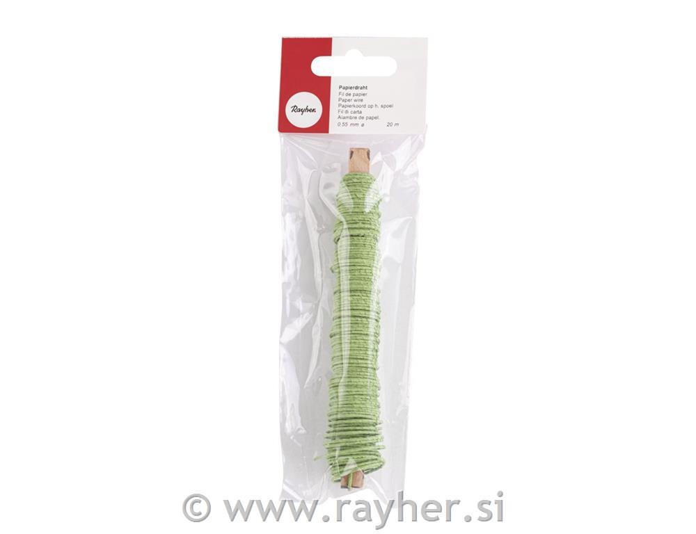 Paper covered wire, 0.55mm o, Hauser light green, on a wooden reel 50g, tab-bag