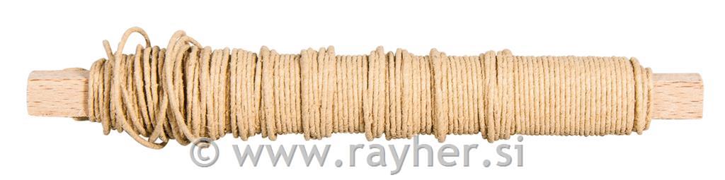 Žica ovita s papirjem na kolutu, natur, kolut 20 m, 0,55 mm