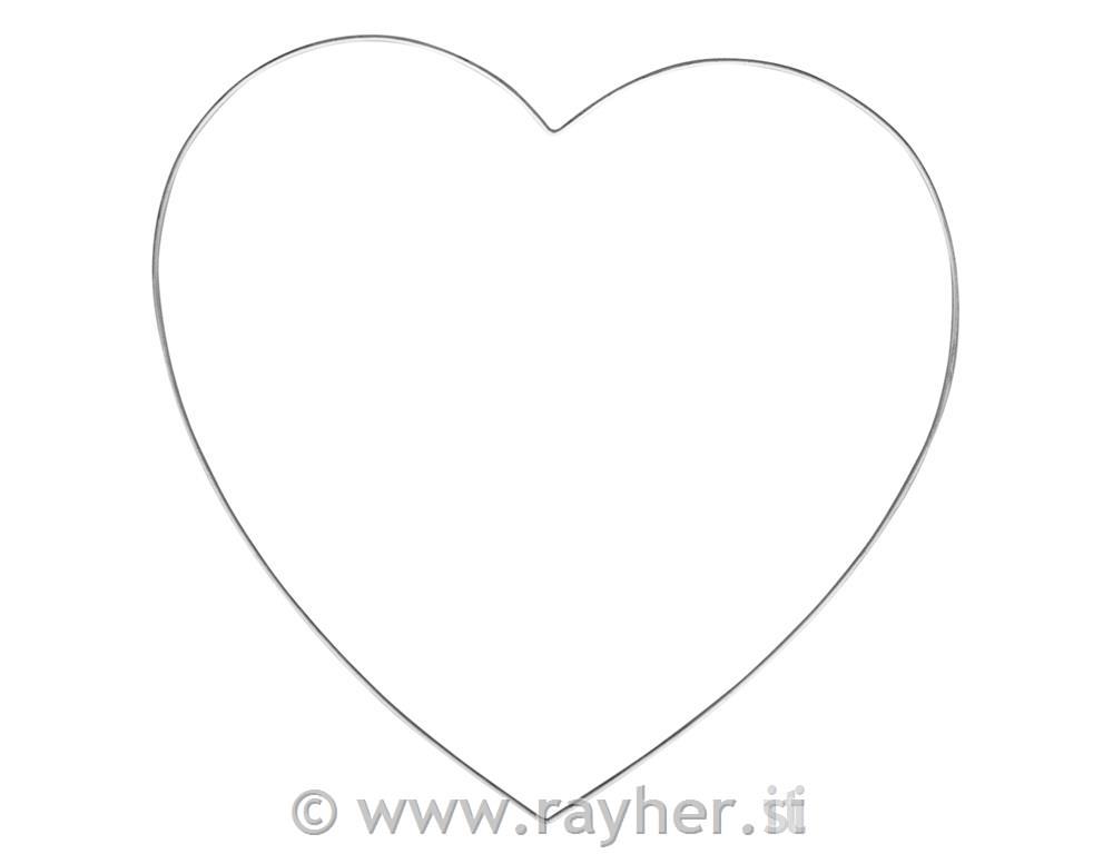 Srce iz žice 25 cm