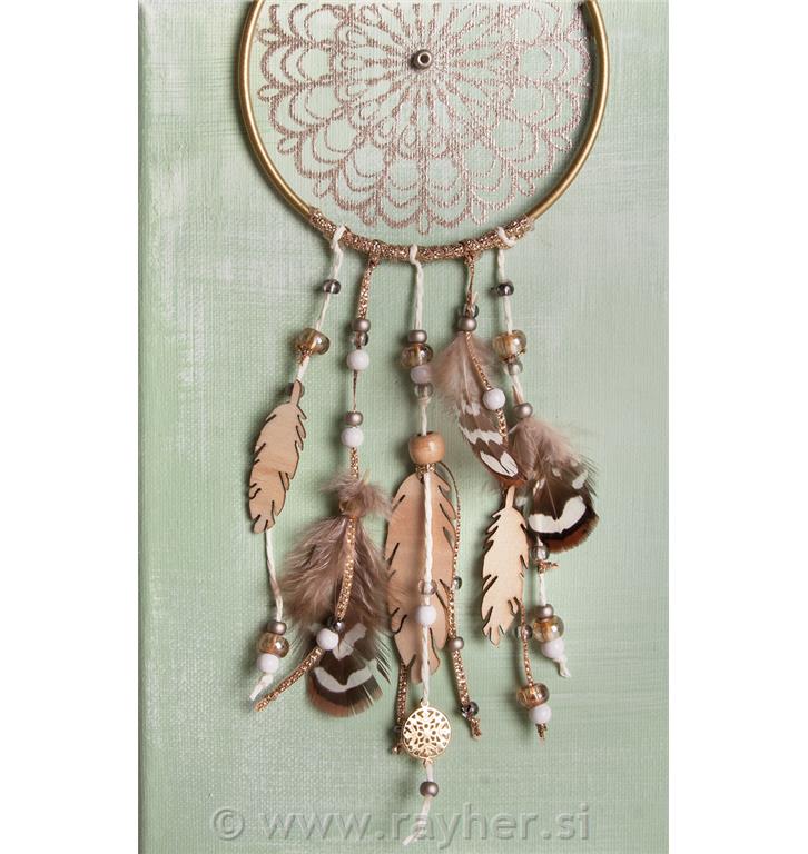 Obroč kovinski, 10 cm, zlat