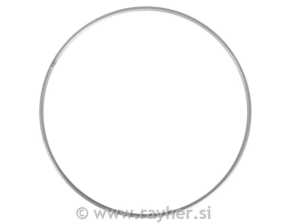 Obroč kovinski, 15cm, srebrn