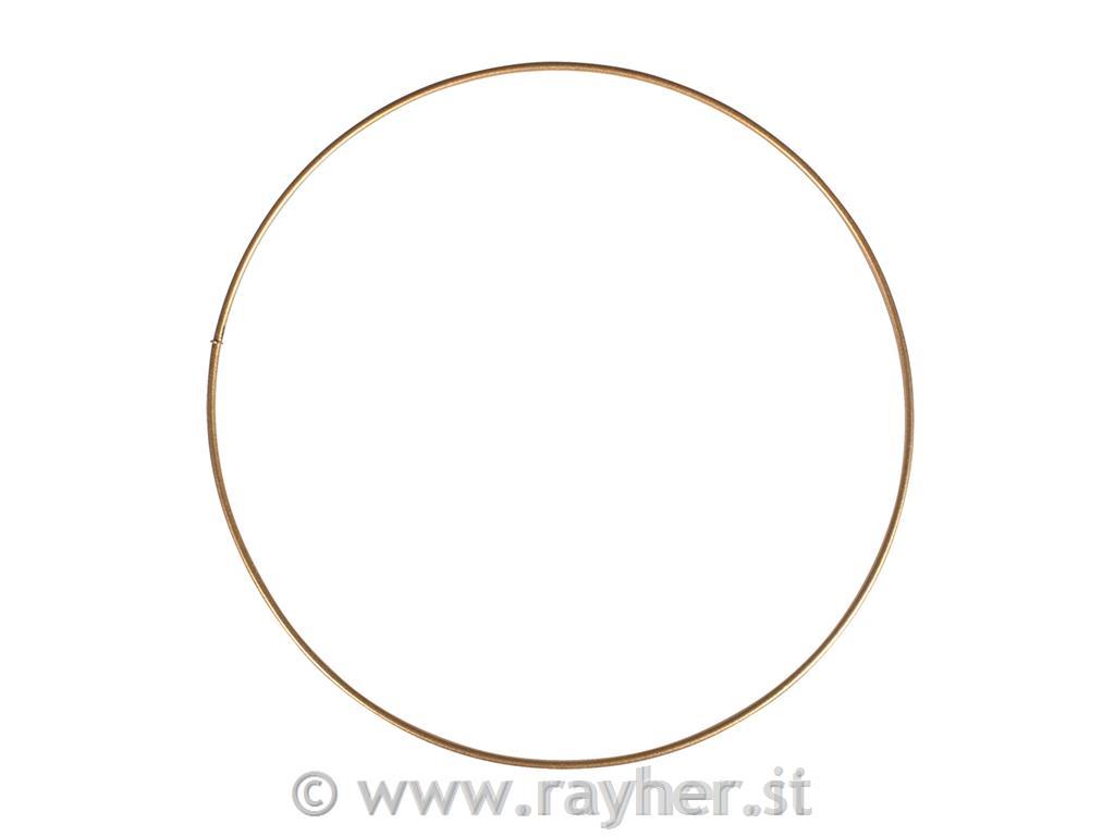 Metal rings, coated, 20cm o, gold