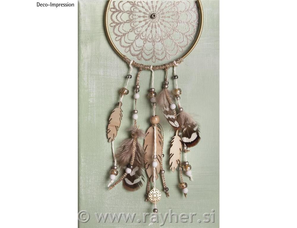 Obroč kovinski, 25 cm, zlat