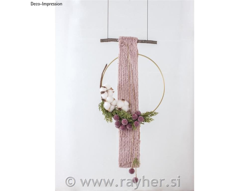 Obroč kovinski, 25 cm, zlat