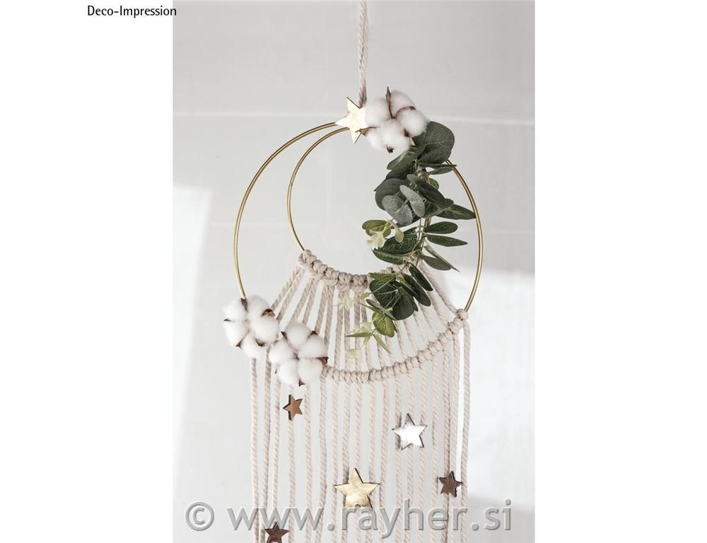 Obroč kovinski, 25 cm, zlat