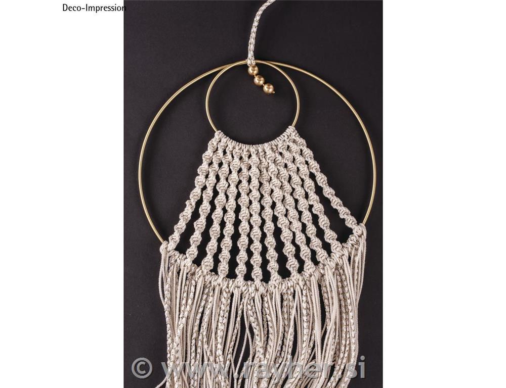 Obroč kovinski, 25 cm, zlat